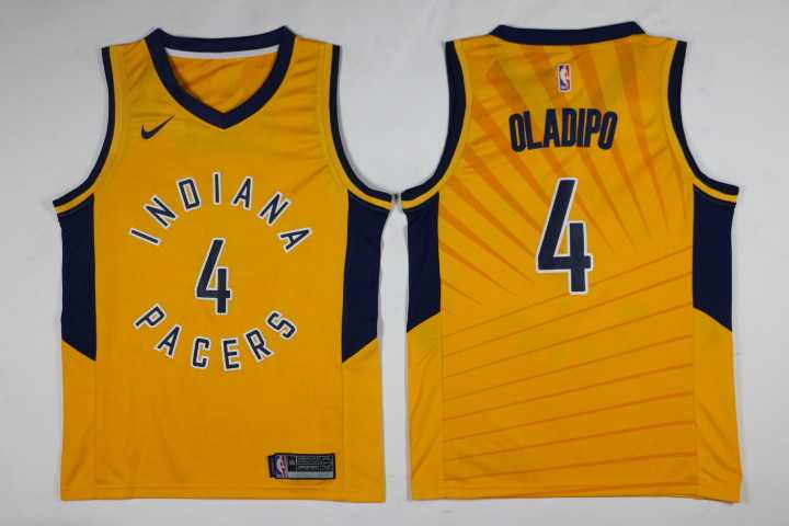 Nike Pacers #4 Victor Oladipo Gold Swingman Stitched NBA Jersey